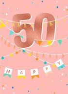 Verjaardagskaart happy 50